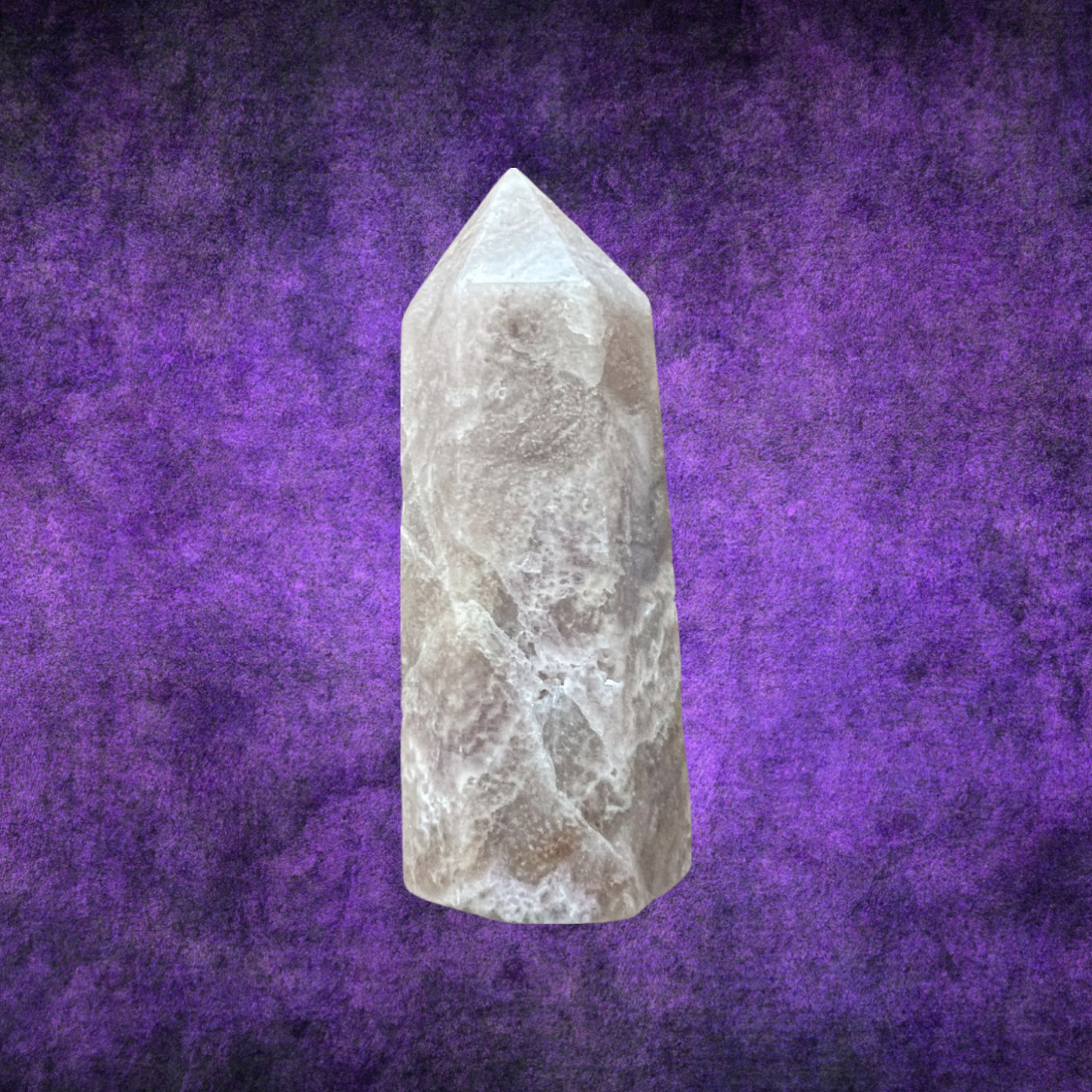 Natural Purple Charoite Fluorite Tower – Healing Stone Point Wand,