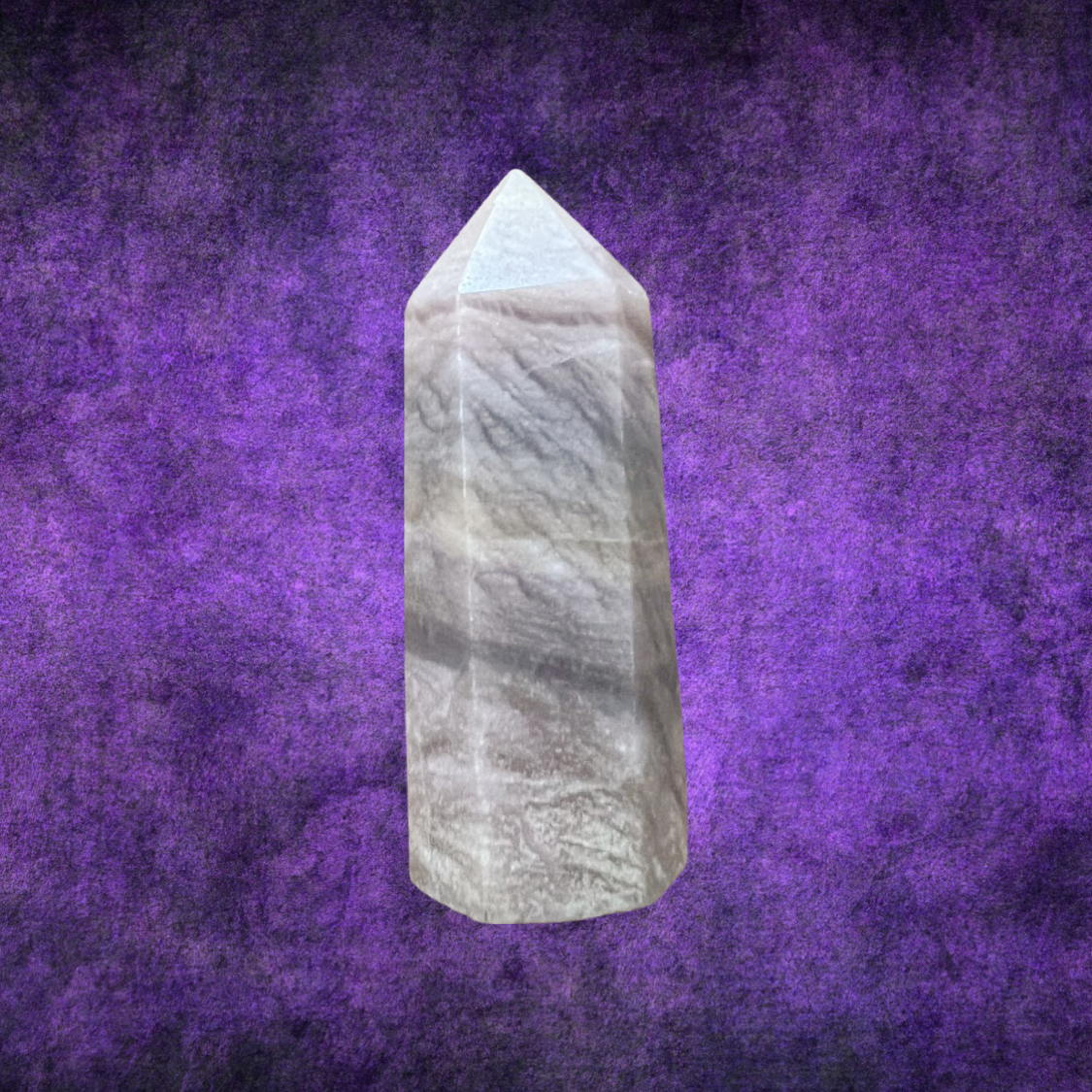 Natural Purple Charoite Fluorite Tower – Healing Stone Point Wand,