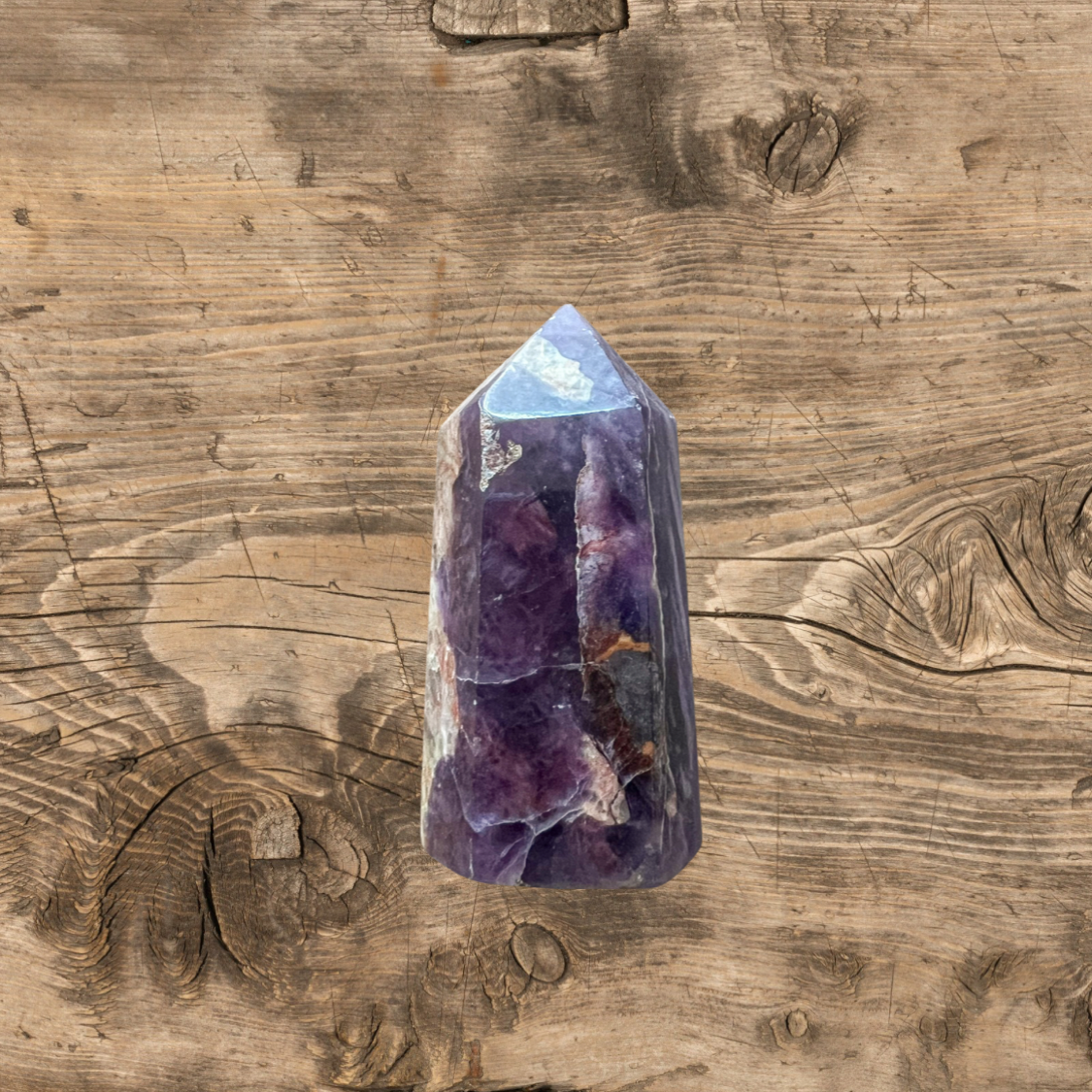 Natural Purple Charoite Fluorite Tower – Healing Stone Point Wand,