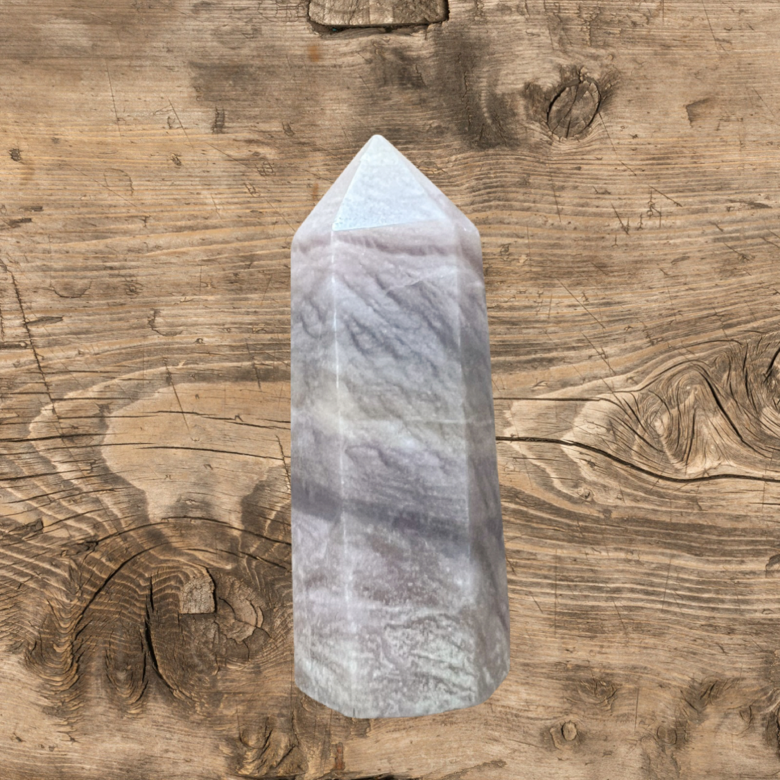 Natural Purple Charoite Fluorite Tower – Healing Stone Point Wand,
