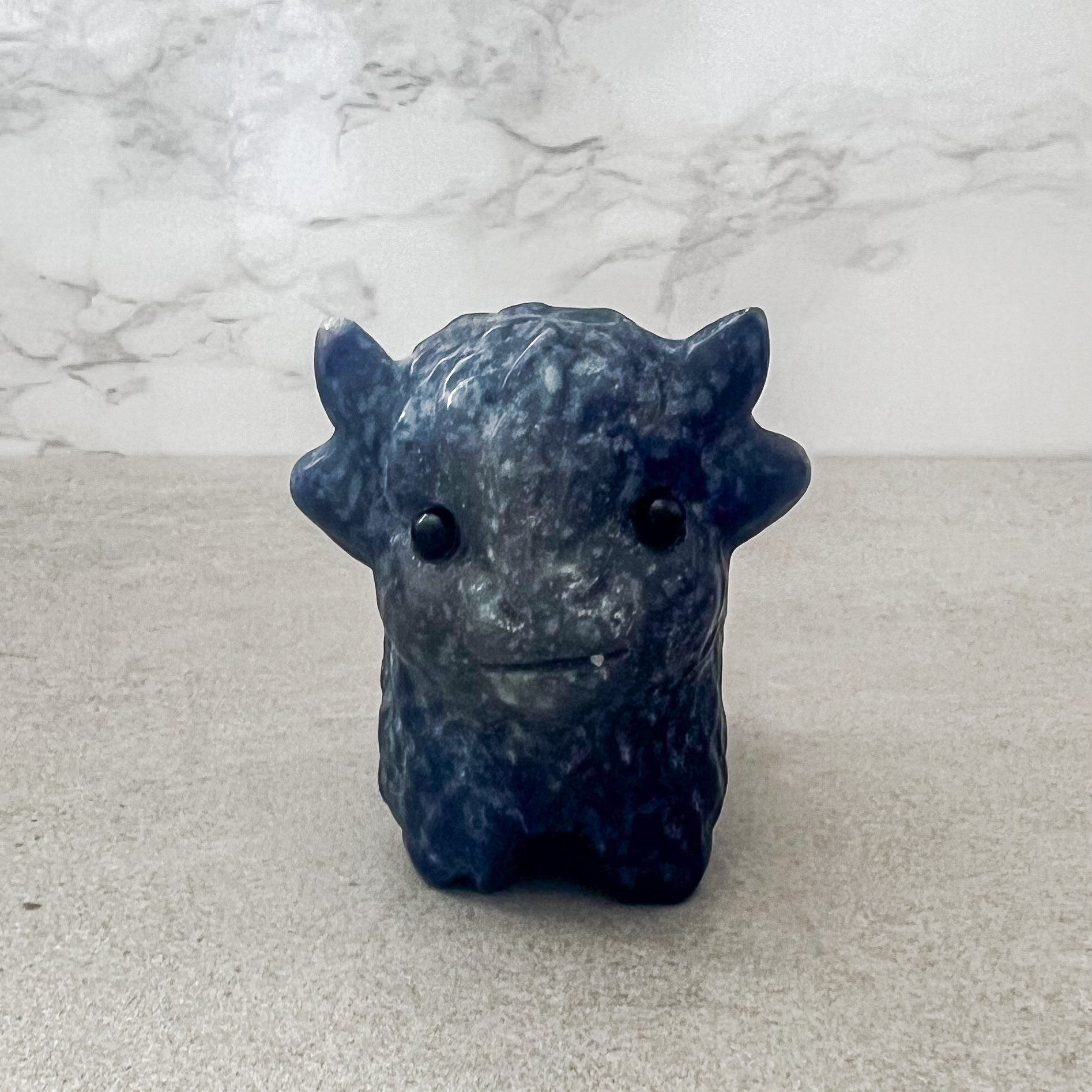 Handcrafted Crystal Cattle & Sheep Carving in Multiple Natural Stones