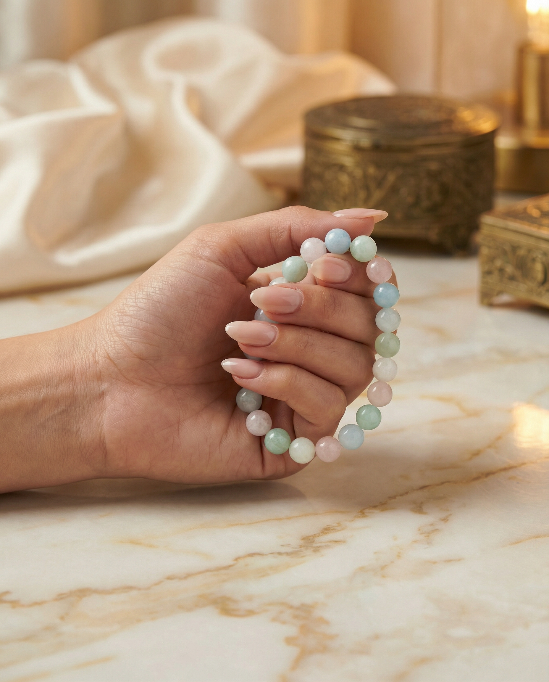 Natural Morganite Bracelet Love & Compassion