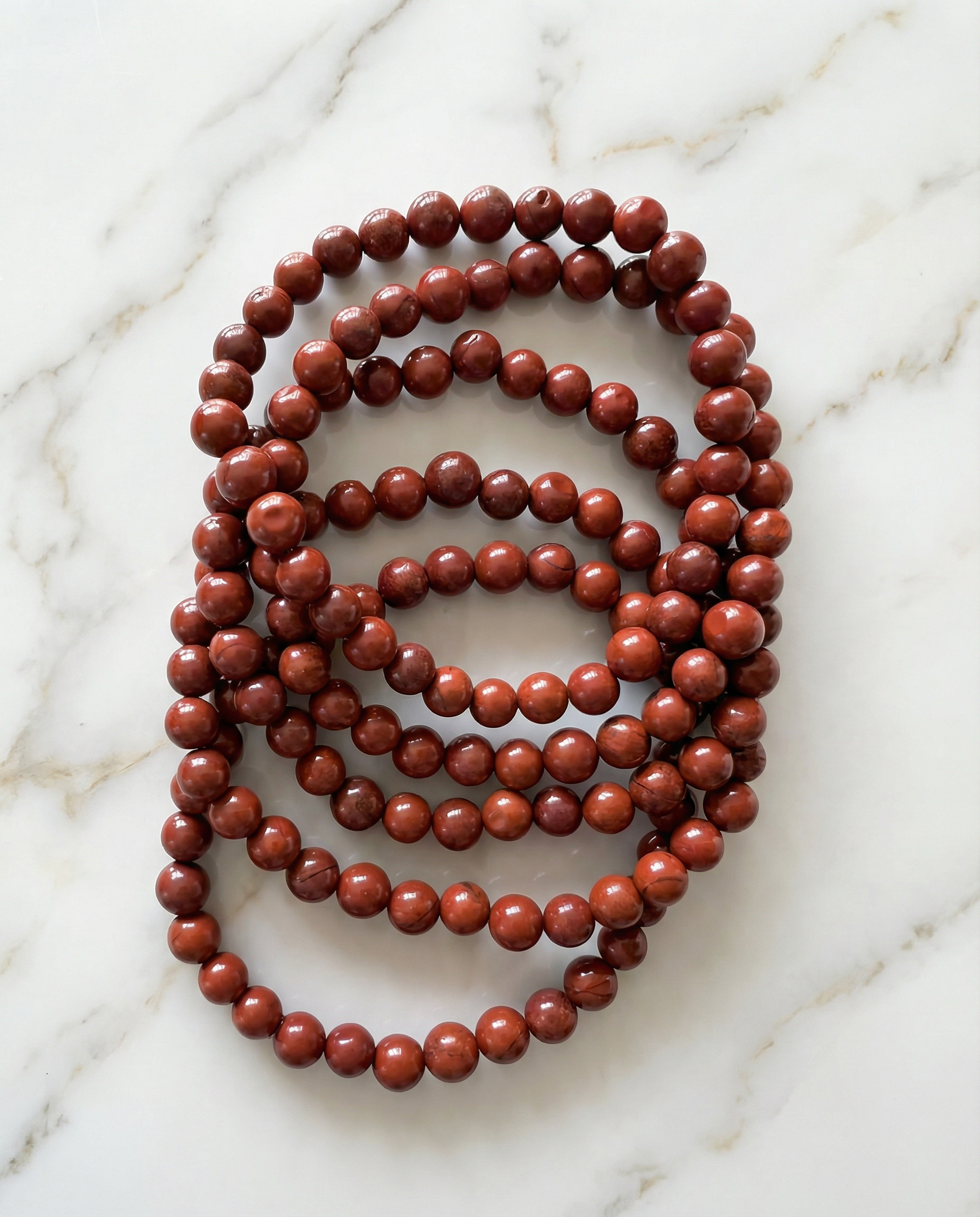 Natural Red Jasper Crystal Bracelet Stability & Grounding