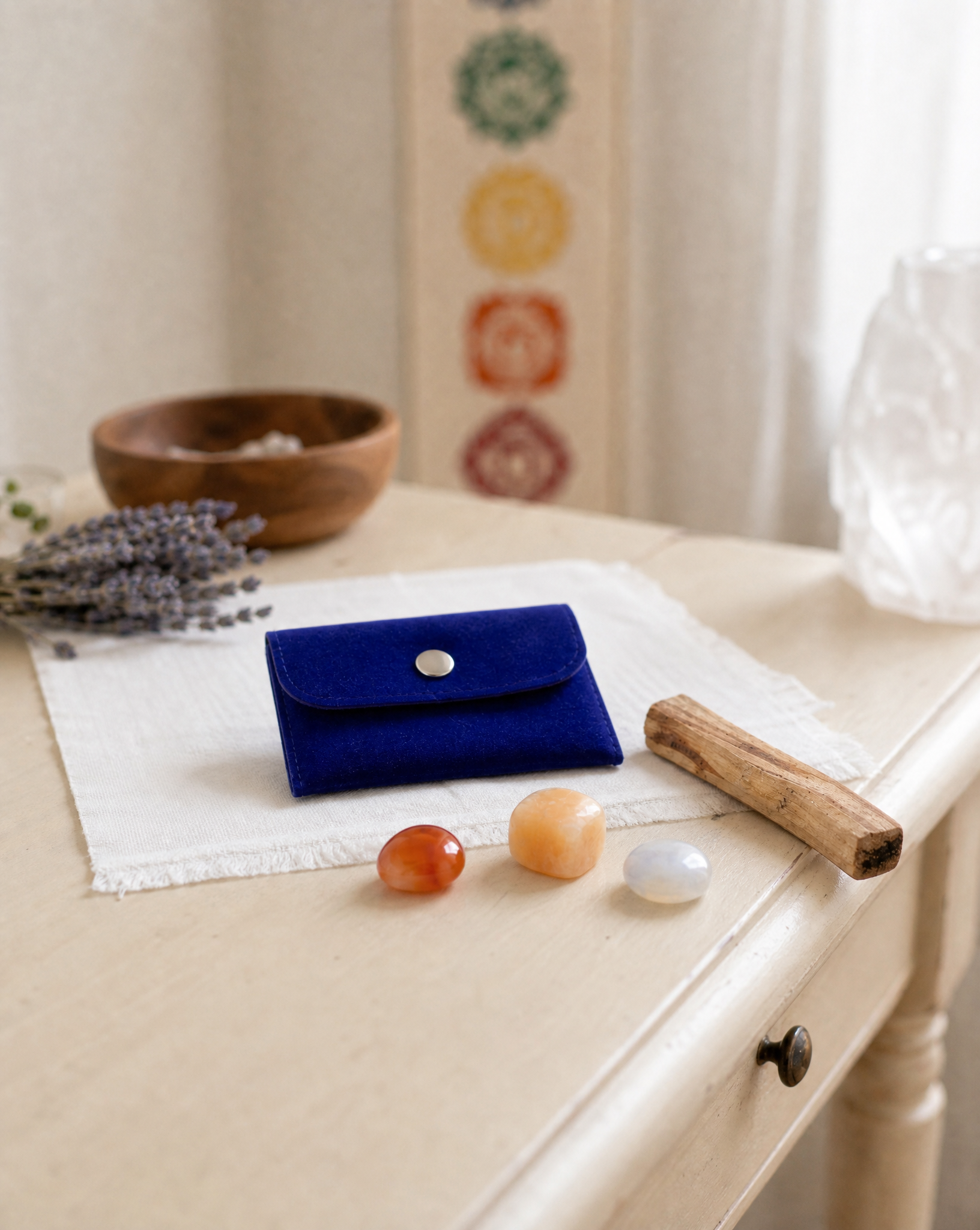 Unlock Your Creativity Sacral Chakra Trio Tumbled Set with Carnelian, Orange Calcite & Moonstone + Free Palo Santo Gift
