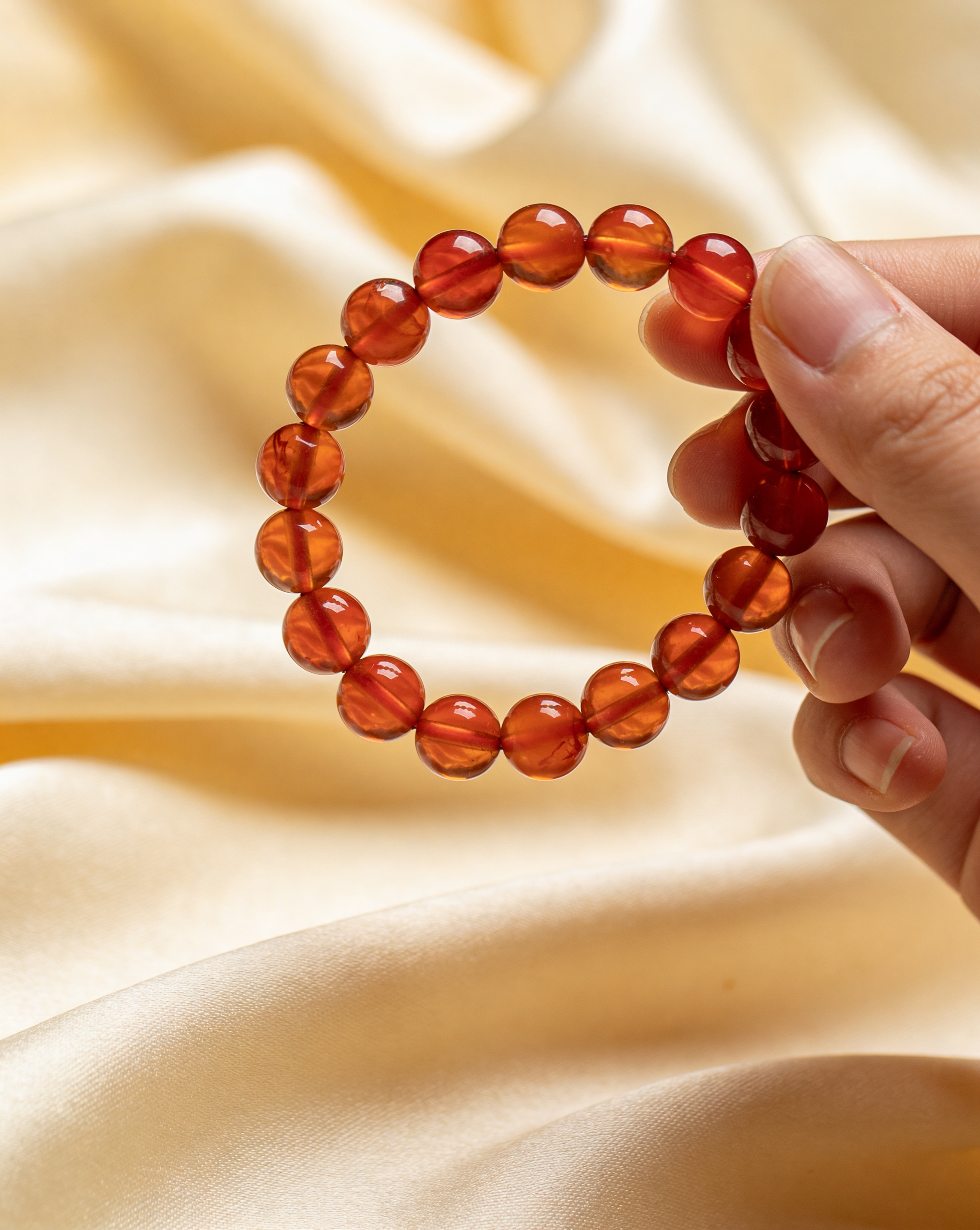 Natural Carnelian Crystal Bracelet Vitality & Motivation