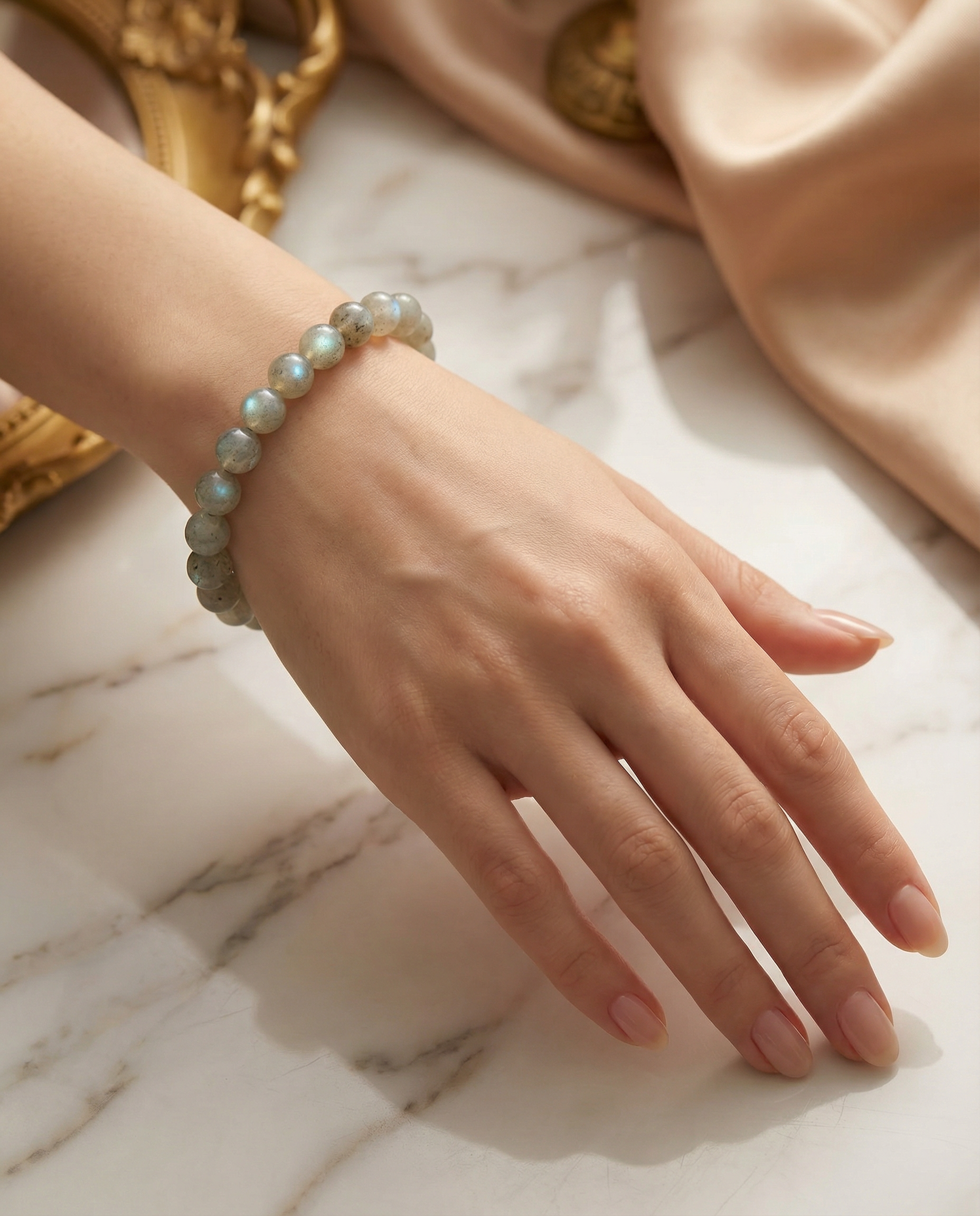 Natural Labradorite Crystal Bracelet Transformation & Intuition