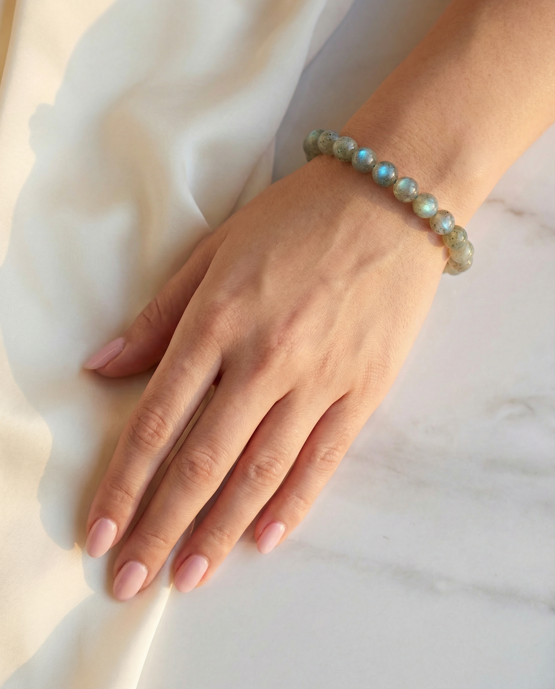 Natural Labradorite Crystal Bracelet Transformation & Intuition