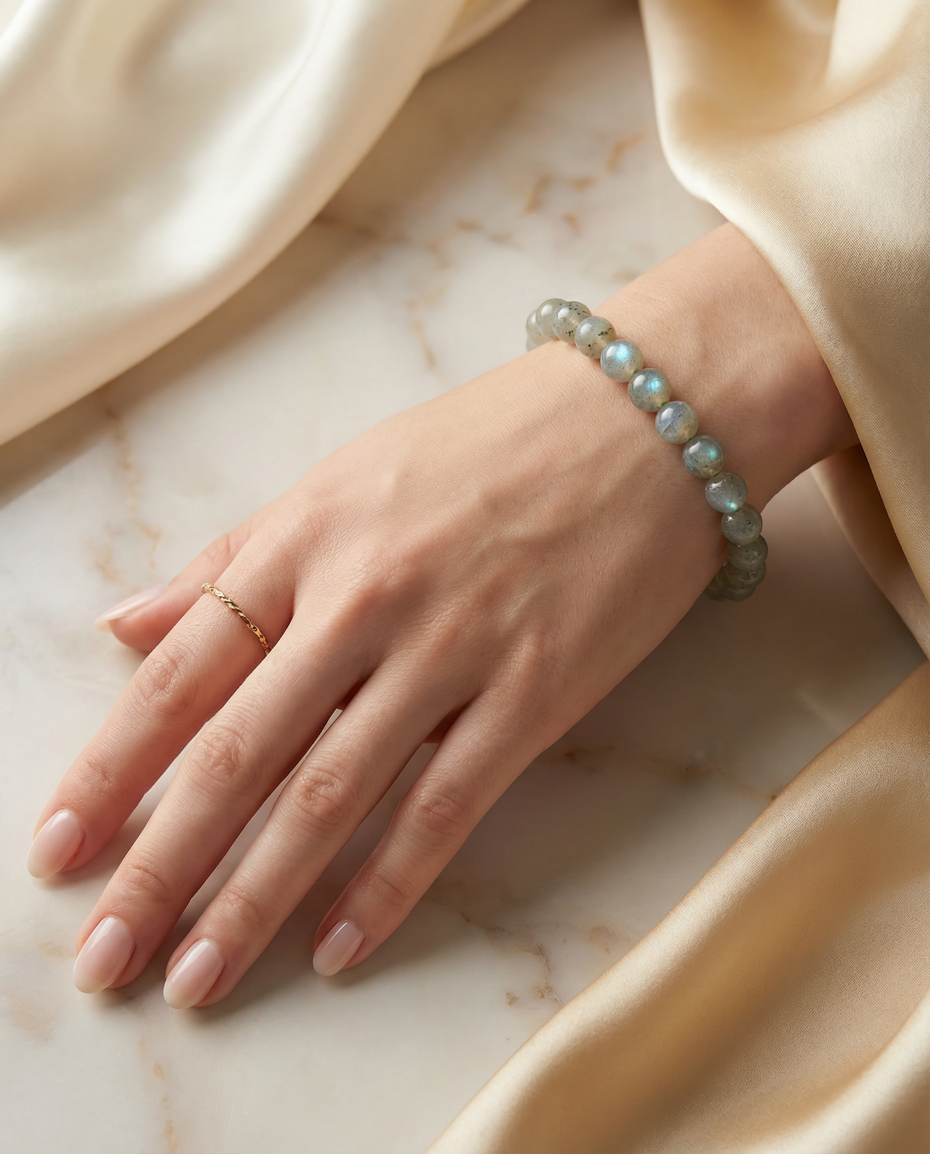 Natural Labradorite Crystal Bracelet Transformation & Intuition