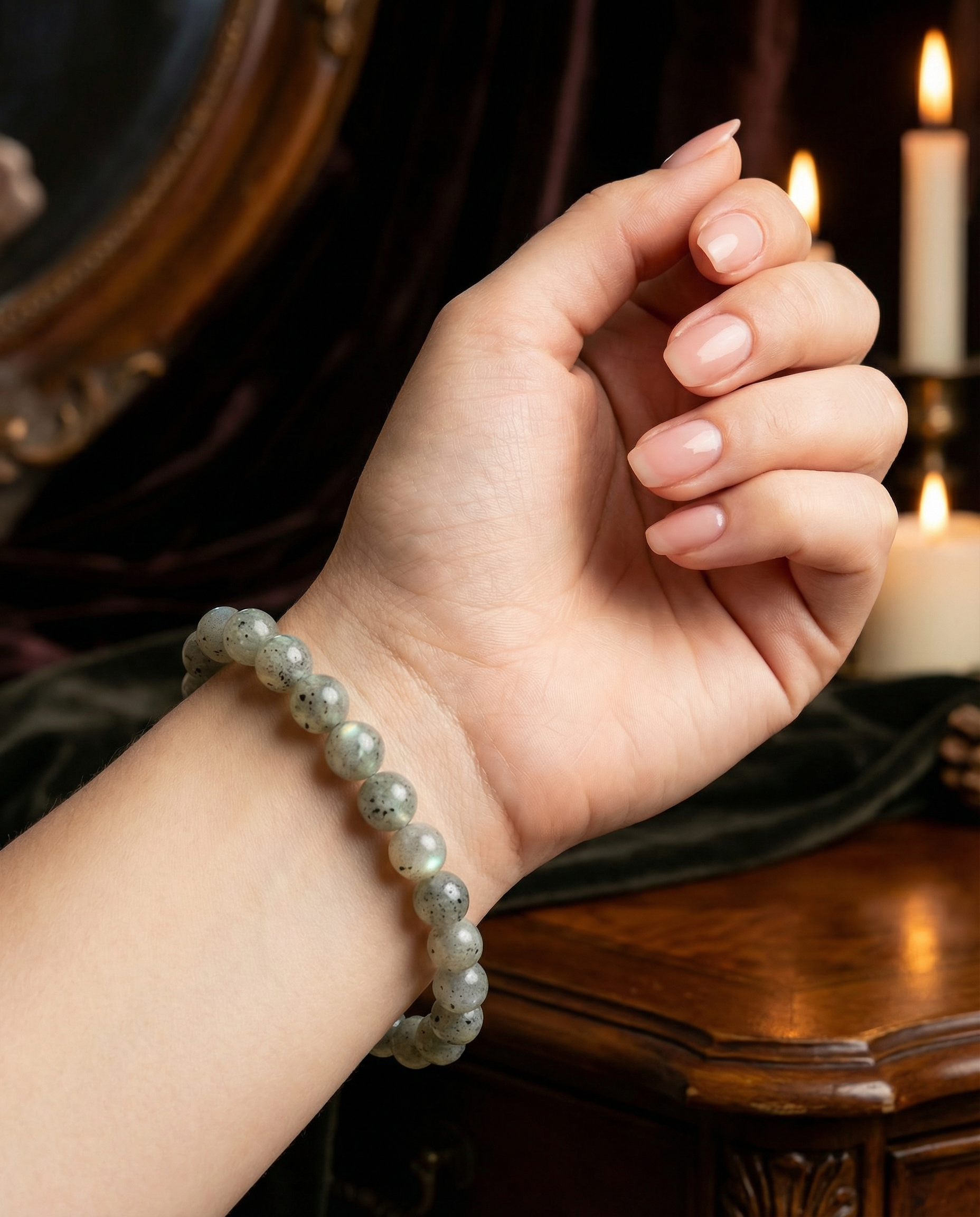 Natural Labradorite Crystal Bracelet Transformation & Intuition