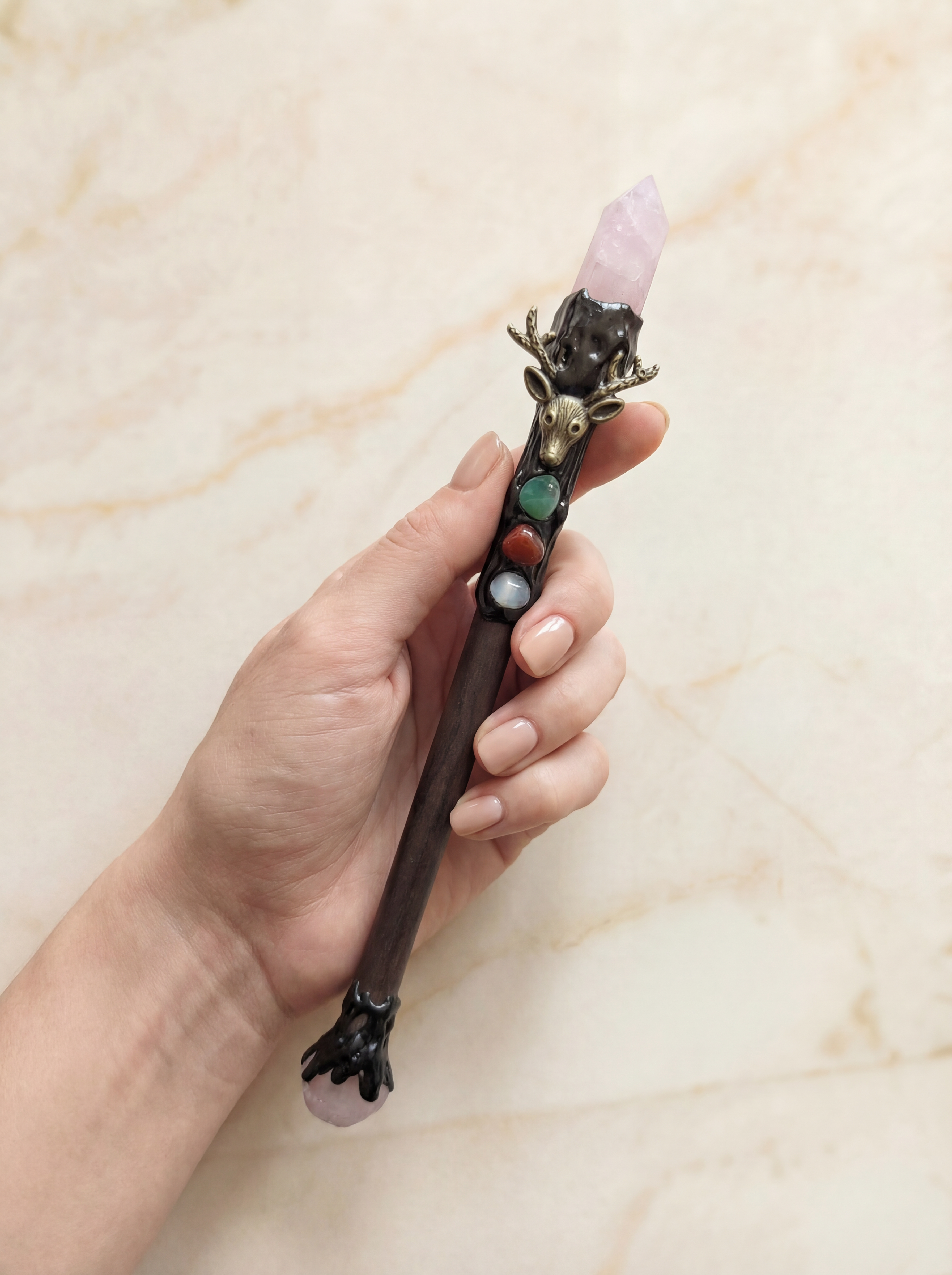 Natural Crystal Point Healing Wands Elevate Your Spiritual Rituals with Citrine, Amethyst, Clear Quartz, Rose Quartz, and Fluorite