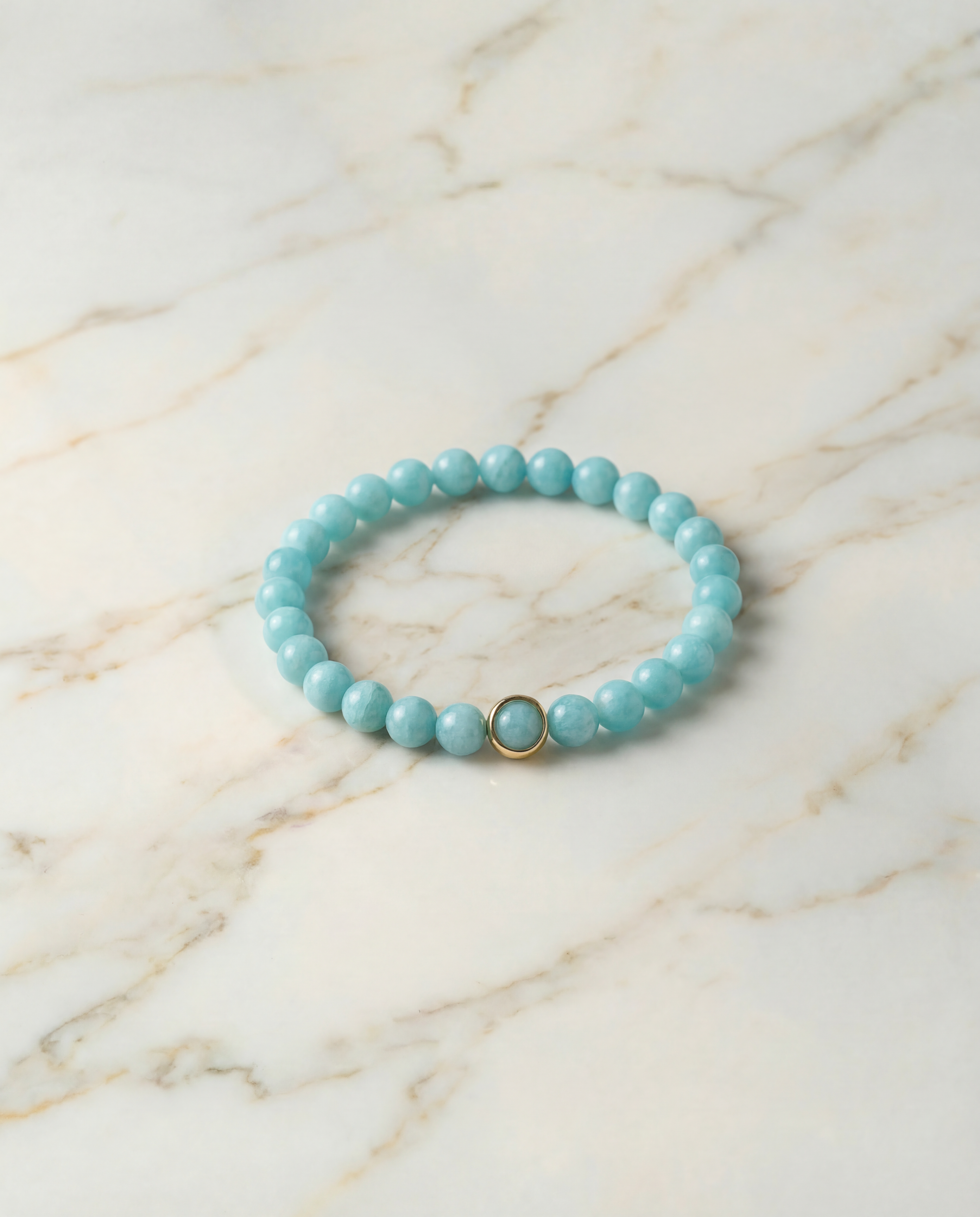 Natural Aquamarine Crystal Bracelet Clarity & Calm