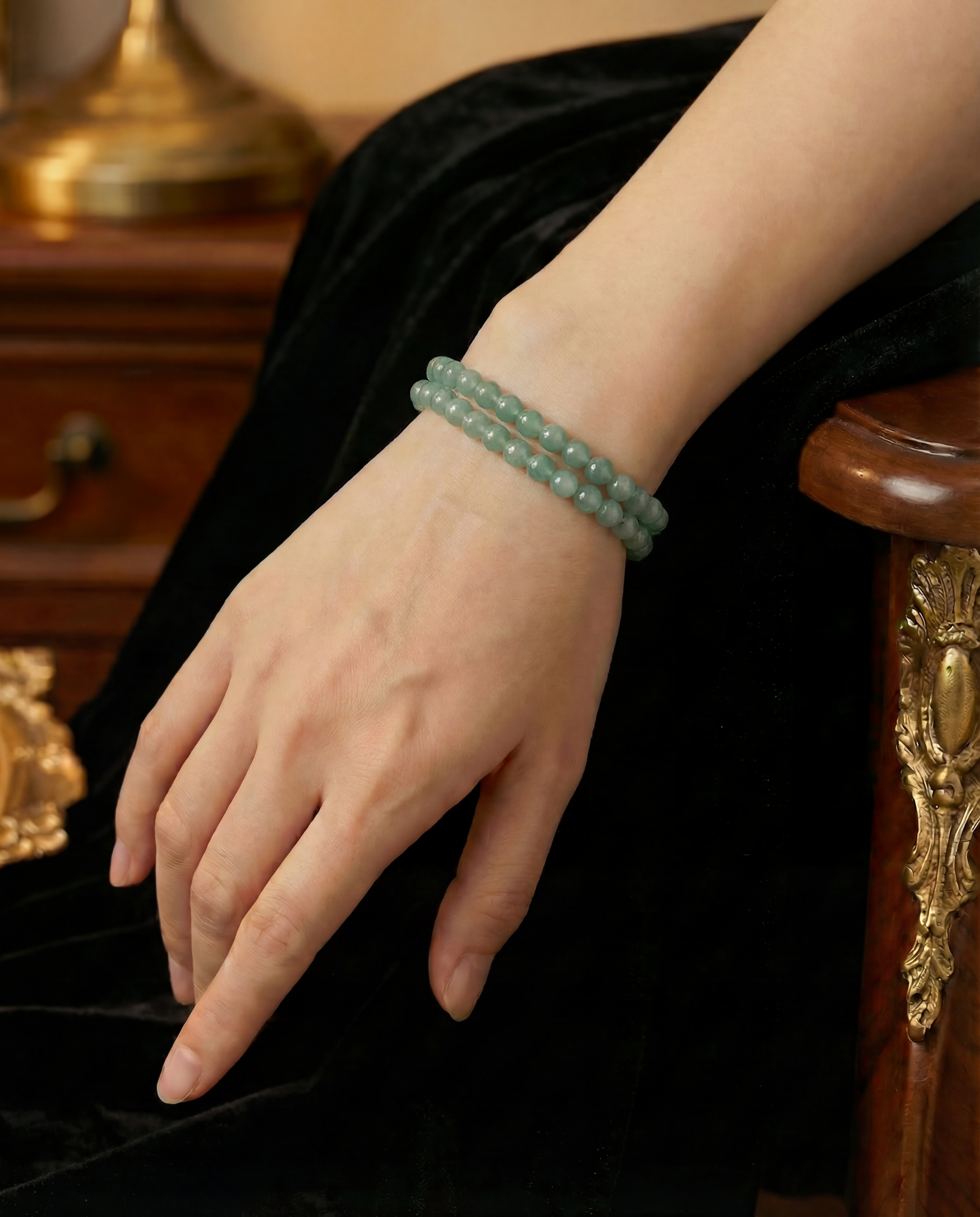 Natural Green Aventurine Crystal Bracelet Luck & Prosperity